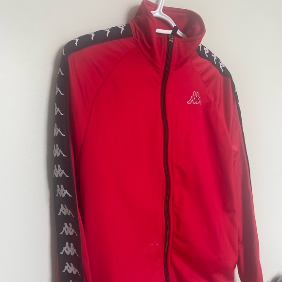 Red Kappa Zip Up Hoodie - Picture 1 of 3